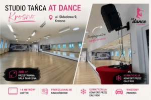 Studio Tańca AT DANCE Krosno – przestronna sala taneczna